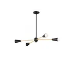 Maxim Lighting 11264BKSBR Lovell 4-Lumières 240W Noir/laiton satiné Suspendu