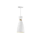 Maxim Lighting 11301WTSBR Carillon 1-Lumière 60W Blanc/Laiton satiné Suspendu