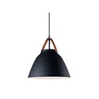 Maxim Lighting 11356TNBK Nordic 1-Lumière 60W Cuir fauve/noir Suspendu