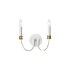 Maxim Lighting Charlton 11372WWTGL 2-Lumières Feuille blanche/dorée patinée Applique Murale