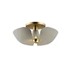 Maxim Lighting 11399SGSBR Poppy 1-lumière 4W Or argenté/Laiton satiné Plafonnier encastré