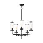 Maxim Lighting 11475CRBK Crosby 5-Lumières 300W Bronze frotté à l'huile/laiton antique Incandescence Lustre