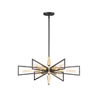 Maxim Lighting 11656BKSBR Wings 6-Lumières 360W Noir/Laiton satiné Incandescence Lustre