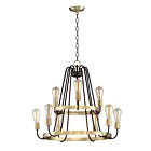 Maxim Lighting 11737OIAB Haven 9-Lumières 540W Bronze frotté à l'huile/laiton antique Incandescence Lustre