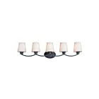 Maxim Lighting Shelter 11835SWBK 5-lumières 60W Noir Vanité
