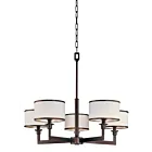 Maxim Lighting 12055WTOI Nexus 5-Lumières 300W Bronze frotté à l'huile Incandescence Lustre