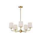 Maxim Lighting 12095SWSBR Bristol 5-Lumières 300W Laiton satiné Incandescence Lustre