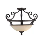 Maxim Lighting 12201FIOI Manor 2-lumières Plafonnier semi encastré