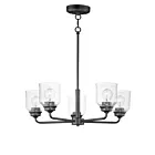 Maxim Lighting 12266CDBK Acadia 5-Lumières 300W Noir Incandescence Lustre