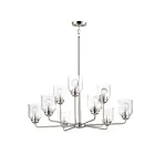 Maxim Lighting 12277CDSN Acadia 9-Lumières 540W Nickel satiné Incandescence Lustre