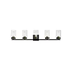 Maxim Lighting Pinn 12405CLBKSBR 5-lumières 60W Noir/Laiton satiné Vanité