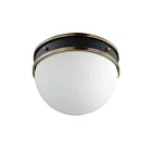 Maxim Lighting 12419SWBKWBR Duke 1-lumière 60W Noir/Laiton patiné Plafonnier encastré
