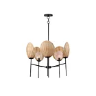 Maxim Lighting 12605NABK Maldives 5-Lumières 300W Noir Incandescence Lustre