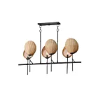Maxim Lighting 12607NABK Maldives 6-Lumières 360W Noir Incandescence Lustre