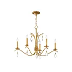 Maxim Lighting 12745CHGL Eden 5-Lumières 300W Fusain feuille d'or Incandescence Lustre