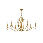 Maxim Lighting 12748CHGL Eden 8-Lumières 480W Fusain feuille d'or Incandescence Lustre