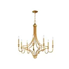 Maxim Lighting 12788GL Normandy 8-Lumières 480W Feuille d'or Incandescence Lustre