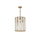 Maxim Lighting 12802CZNAB Miramar 3-Lumières 180W Capiz/Laiton vieilli naturel Suspendu