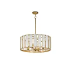Maxim Lighting 12804CZNAB Miramar 4-Lumières 240W Capiz/Laiton vieilli naturel Suspendu