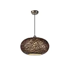 Maxim Lighting 14402CHWT Bali 1-Lumière 60W Chocolat Suspendu