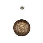 Maxim Lighting 14405CHWT Bali 1-Lumière 60W Chocolat Suspendu