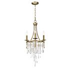 Maxim Lighting 14423CZGS Cebu 3-Lumières 180W Capiz/Argent doré Incandescence Lustre