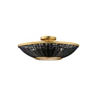 Maxim Lighting Rattan 14460BRNAB 3-Lumières Laiton vieilli naturel Applique Murale