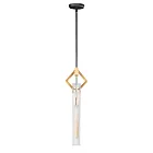 Maxim Lighting 16111CLBKAB Flambeau 1-Lumière 60W Noir/Laiton antique Suspendu
