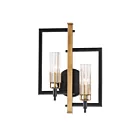 Maxim Lighting Flambeau 16115CLBKAB 2-Lumières Noir/Laiton antique Applique Murale