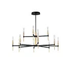 Maxim Lighting 16129CLBKAB Flambeau 12-Lumières 21.6W Noir/Laiton antique LED Lustre