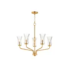 Maxim Lighting 16155CRNAB Camelot 5-Lumières 300W Laiton vieilli naturel Incandescence Lustre