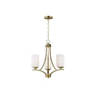 Maxim Lighting 20033SWSBR Deven 3-Lumières 180W Laiton satiné Incandescence Lustre