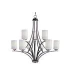 Maxim Lighting 20036SWOI Deven 9-Lumières 540W Bronze frotté à l'huile Incandescence Lustre