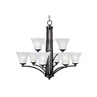 Maxim Lighting 20096FTOI Aurora 9-Lumières 540W Bronze huilé Incandescence Lustre