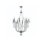Maxim Lighting 20488GN Formosa 8-Lumières 480W Noir doré Incandescence Lustre