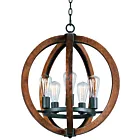 Maxim Lighting 20917APAR Bodega Bay 5-Lumières 300W Anthracite Incandescence Lustre