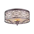 Maxim Lighting 21151WHUB Mondrian 2-lumières 60W Bronze ambré Plafonnier encastré