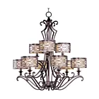Maxim Lighting 21156WHUB Mondrian 9-Lumières 540W Bronze ambré Incandescence Lustre