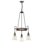 Maxim Lighting 21573HMOI Revival 3-Lumières 180W Bronze frotté à l'huile Incandescence Lustre