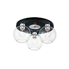 Maxim Lighting 21610CLBKAL Vessel 3-lumières 60W Noir/Aluminium brossé Plafonnier encastré