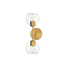 Maxim Lighting Knox 21632CLNAB 2-Lumières Laiton vieilli naturel Applique Murale