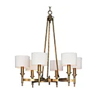 Maxim Lighting 22375OMNAB Fairmont 6-Lumières 240W Laiton naturel vieilli Incandescence Lustre