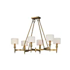 Maxim Lighting 22376OMNAB Fairmont 6-Lumières 240W Laiton naturel vieilli Incandescence Lustre