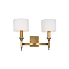 Maxim Lighting Fairmont 22379OMNAB 2-Lumières Laiton vieilli naturel Applique Murale