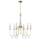 Maxim Lighting 22436CSTGL Claymore 6-Lumières 360W Claystone/Feuilles d'or Incandescence Lustre
