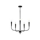 Maxim Lighting 24815BK Vela 5-Lumières 300W Noir Incandescence Lustre