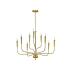 Maxim Lighting 24819SBR Vela 9-Lumières 540W Laiton satiné Incandescence Lustre