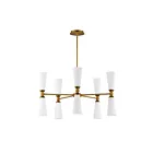 Maxim Lighting 24825SWBKNAB Krevat 10-Lumières 600W Noir/Laiton vieilli naturel Incandescence Lustre