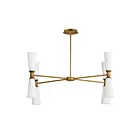 Maxim Lighting 24828SWBKNAB Krevat 8-Lumières 480W Noir/Naturel Laiton vieilli Incandescence Lustre