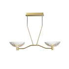 Maxim Lighting 24982TCSBR Metropolis 2-Lumières 12W Laiton satiné Suspendu